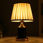 Лампа настольная 16136/1BK E27 40Вт черно-золотой 21х21х34 см