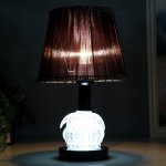 Лампа настольная 16137/1 E27 40Вт+LED подсветка черный 21х21х34 см