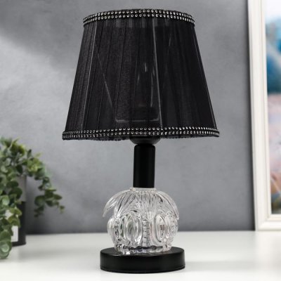 Лампа настольная 16137/1 E27 40Вт+LED подсветка черный 21х21х34 см Лампа настольная 16137/1 E27 40Вт+LED подсветка черный 21х21х34 см