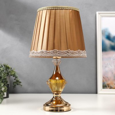 Лампа настольная 16140/1 E27+LED подсветка 40Вт золото 25х25х42 см Лампа настольная 16140/1 E27+LED подсветка 40Вт золото 25х25х42 см