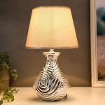 Лампа настольная 16148/1SL E14 40Вт серебро 22х22х38 см