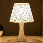 Лампа настольная 16150/1 E27 40Вт белый 19х19х29,5 см