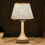 Лампа настольная 16153/1 E27 40Вт белый 19,5х19,5х34 см