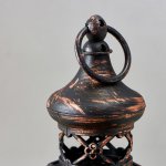 Ночник 16171/1BK+GD LED от батареек 3хААА черный с золотой патиной 18х16х41 см