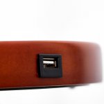 Торшер с зарядкой для телефона 19008/1BK Е27 40Вт USB черный 29х39х158 см