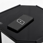 Торшер с 2 зарядками для телефона 19010/1 Е27 40Вт USB черный 35,5х35х160 см