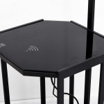 Торшер с 2 зарядками для телефона 19010/1 Е27 40Вт USB черный 35,5х35х160 см