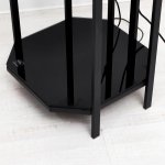 Торшер с 2 зарядками для телефона 19010/1 Е27 40Вт USB черный 35,5х35х160 см