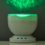 Ночник-проектор "Модерн" LED USB многорежимный бело-синий 13,5х13,5х12,5 см