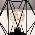 Ночник "Фонарь лофт" LED от батареек 3ААА черный 15х15х29,5 см