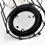 Ночник "Кувшин лофт" LED от батареек 3ААА черный 11,7х11,7х20 см