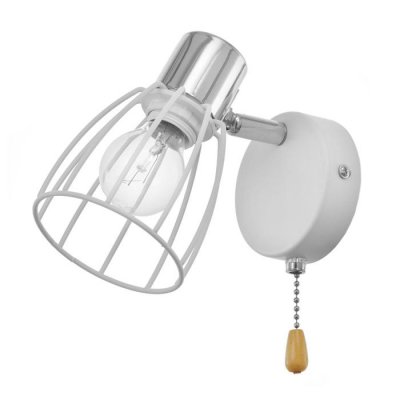 Бра с переключателем 59380/1 E14 40Вт белый-хром 13х8х13 см Бра с переключателем 59380/1 E14 40Вт белый-хром 13х8х13 см