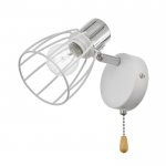 Бра с переключателем 59380/1 E14 40Вт белый-хром 13х8х13 см