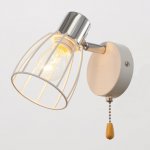 Бра с переключателем 59380/1 E14 40Вт белый-хром 13х8х13 см