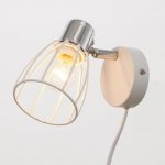 Бра с проводом 59381/1 E14 40Вт белый-хром 13х8х13 см