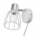 Бра с проводом 59381/1 E14 40Вт белый-хром 13х8х13 см