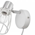 Бра с проводом 59381/1 E14 40Вт белый-хром 13х8х13 см