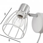 Бра с проводом 59381/1 E14 40Вт белый-хром 13х8х13 см