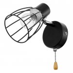 Бра с переключателем 59382/1 E14 40Вт черный-хром 13х8х13 см