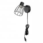 Бра с проводом 59383/1 E14 40Вт черный-хром 13х8х13 см