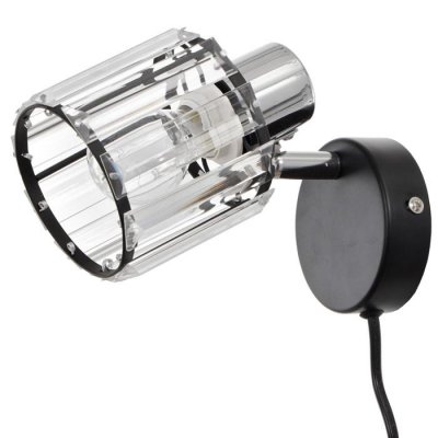 Бра с проводом 59387/1 E14 40Вт черный-хром 19х11х12 см