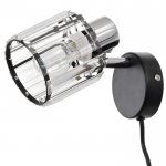 Бра с проводом 59387/1 E14 40Вт черный-хром 19х11х12 см