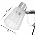 Бра с проводом 59391/1 E14 40Вт хром 15х11х15 см