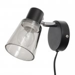 Бра с проводом 59393/1 E14 40Вт черный-хром 15х11х15 см