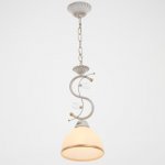 Светильник 59301/1 E27 40Вт белый с золотой патиной 15,5х15,5х32 см