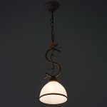 Светильник 59301/1 E27 40Вт белый с золотой патиной 15,5х15,5х32 см