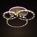 Люстра с ПДУ 10018/3WT LED 75Вт 3000-6000К диммер белый 50х33х12 см