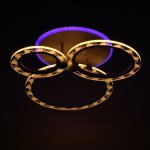 Люстра с ПДУ 10018/3WT LED 75Вт 3000-6000К диммер белый 50х33х12 см