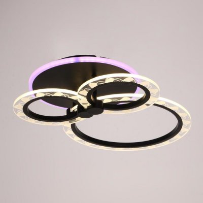 Люстра с ПДУ 10019/3BK LED 70Вт 3000-6000К диммер черный 45х33х12 см Люстра с ПДУ 10019/3BK LED 70Вт 3000-6000К диммер черный 45х33х12 см