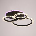 Люстра с ПДУ 10019/3BK LED 70Вт 3000-6000К диммер черный 45х33х12 см