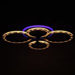 Люстра с ПДУ 10020/4BK LED 81Вт 3000-6000К диммер черный 62х49х10 см