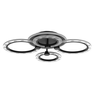 Люстра с ПДУ 10020/4BK LED 81Вт 3000-6000К диммер черный 62х49х10 см Люстра с ПДУ 10020/4BK LED 81Вт 3000-6000К диммер черный 62х49х10 см