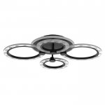 Люстра с ПДУ 10020/4BK LED 81Вт 3000-6000К диммер черный 62х49х10 см