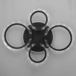 Люстра с ПДУ 10020/4BK LED 81Вт 3000-6000К диммер черный 62х49х10 см