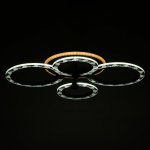 Люстра с ПДУ 10020/4BK LED 81Вт 3000-6000К диммер черный 62х49х10 см