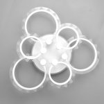 Люстра с ПДУ 10021/6WT LED 110Вт 3000-6000К диммер белый 62х62х12 см