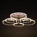 Люстра с ПДУ 10021/6WT LED 110Вт 3000-6000К диммер белый 62х62х12 см