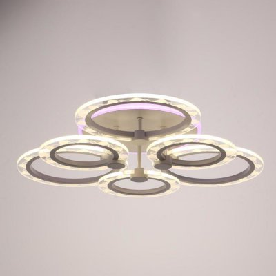 Люстра с ПДУ 10021/6WT LED 110Вт 3000-6000К диммер белый 62х62х12 см