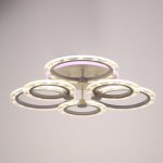 Люстра с ПДУ 10021/6WT LED 110Вт 3000-6000К диммер белый 62х62х12 см