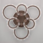 Люстра с ПДУ 10021/6CF LED 110Вт 3000-6000К диммер кофе 62х62х12 см