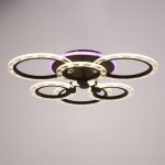 Люстра с ПДУ 10021/6CF LED 110Вт 3000-6000К диммер кофе 62х62х12 см