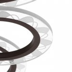 Люстра с ПДУ 10021/6CF LED 110Вт 3000-6000К диммер кофе 62х62х12 см