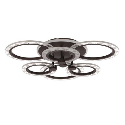 Люстра с ПДУ 10021/6CF LED 110Вт 3000-6000К диммер кофе 62х62х12 см Люстра с ПДУ 10021/6CF LED 110Вт 3000-6000К диммер кофе 62х62х12 см