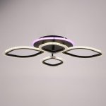 Люстра с ПДУ 10022/4BK LED 85Вт 3000-6000К диммер черный 67х53х10 см