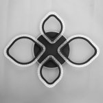 Люстра с ПДУ 10022/4BK LED 85Вт 3000-6000К диммер черный 67х53х10 см