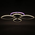 Люстра с ПДУ 10022/4BK LED 85Вт 3000-6000К диммер черный 67х53х10 см